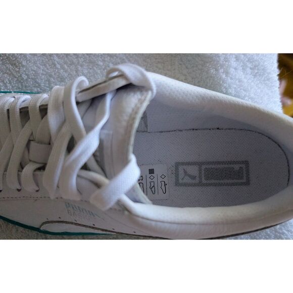PUMA Basket Classic White & Teal Sneakers – Women’s (EUR 37) - Picture 5 of 12